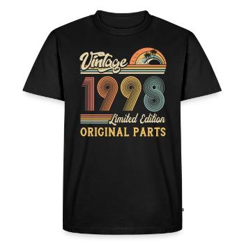 Vintage 1998 limited edition original parts - Men's Premium Organic T-Shirt - black - Front - Nico (187cm)