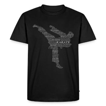Karate Terms Karate-Do Words in Yoko-Geri - Men's Premium Organic T-Shirt - black - Front - Nico (187cm)