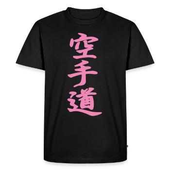Karate-do Kanji design in pink - Men's Premium Organic T-Shirt - black - Front - Nico (187cm)