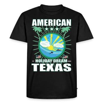 American Holiday Dream Texas Design - T-shirt Premium bio Homme - noir - Devant - Nico (187cm)