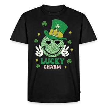 La Saint-Patrick a de la chance pour les enfants - T-shirt Premium bio Homme - noir - Devant - Nico (187cm)