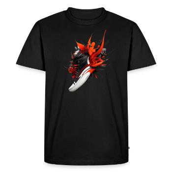 Sneaker smash - T-shirt Premium bio Homme - noir - Devant - Nico (187cm)