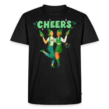 Prost. Fröhlichen St Patrick Tag! - Männer Premium Bio T-Shirt - Schwarz - Vorne - Nico (187cm)