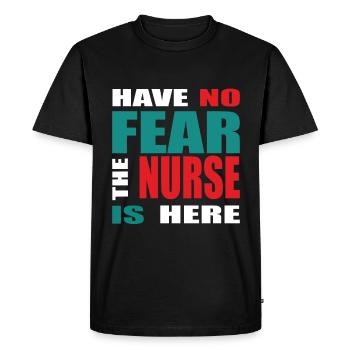 N’ayez pas peur que l’infirmière soit là Outfit - T-shirt Premium bio Homme - noir - Devant - Nico (187cm)