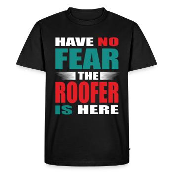 N’ayez pas peur que le couvreur soit là Outfit - T-shirt Premium bio Homme - noir - Devant - Nico (187cm)
