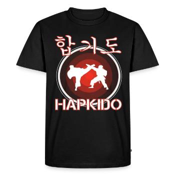 Hapkido Kanji Design for the Hapkidoin - Men's Premium Organic T-Shirt - black - Front - Nico (187cm)