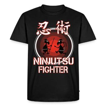 Drôle de tenue de combattant Ninjutsu - T-shirt Premium bio Homme - noir - Devant - Nico (187cm)
