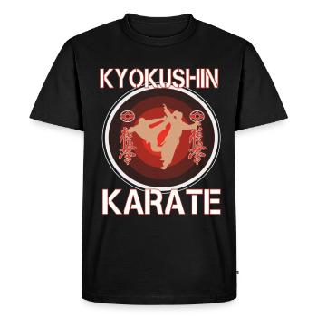 Tenue Kanji de Karaté Kyokushin - T-shirt Premium bio Homme - noir - Devant - Nico (187cm)