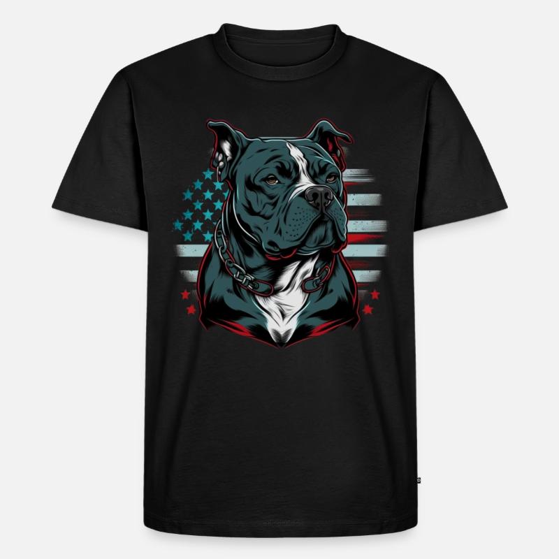 Amerikanischer Bully - Männer Premium Bio T-Shirt - Schwarz
