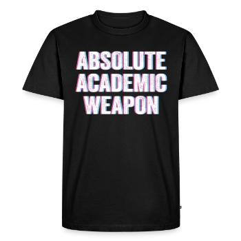 Students Absolute Academic Weapon - Men's Premium Organic T-Shirt - black - Front - Nico (187cm)