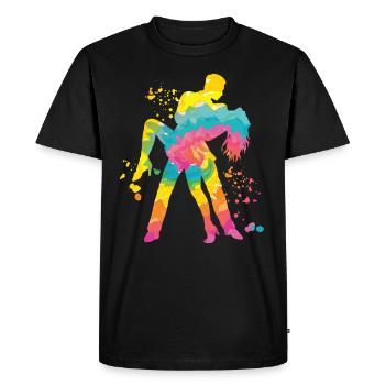 Salsero et Salsera Salsa-festival - T-shirt Premium bio Homme - noir - Devant - Nico (187cm)