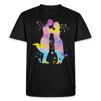 Argentine Tango Dancing Milonga Vals - Men's Premium Organic T-Shirt - black - Front - Nico (187cm)