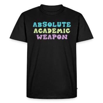 Students Absolute Academic Weapon - Men's Premium Organic T-Shirt - black - Front - Nico (187cm)