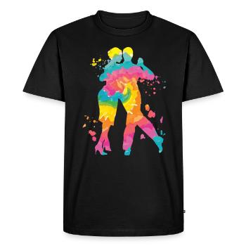 Argentine Tango Dancing Milonga Vals - Men's Premium Organic T-Shirt - black - Front - Nico (187cm)