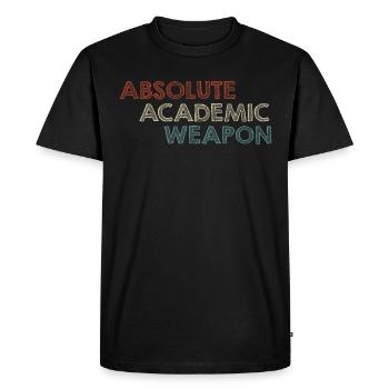 Arme académique absolue de l’étudiant - T-shirt Premium bio Homme - noir - Devant - Nico (187cm)