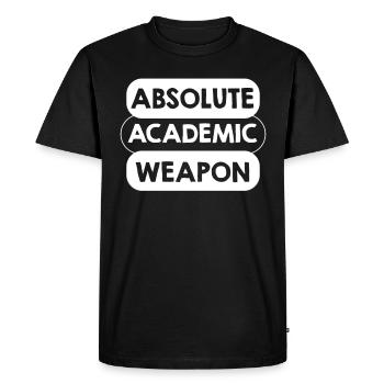 Student Absolute Academic Weapon - Men's Premium Organic T-Shirt - black - Front - Nico (187cm)