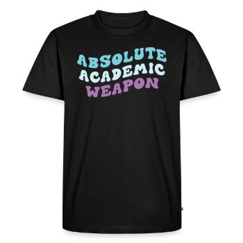 Arme académique absolue de l’étudiant - T-shirt Premium bio Homme - noir - Devant - Nico (187cm)