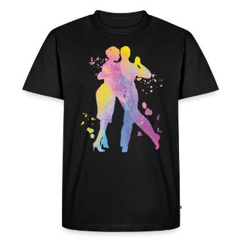 Argentine Tango Dancing Milonga Vals - Men's Premium Organic T-Shirt - black - Front - Nico (187cm)
