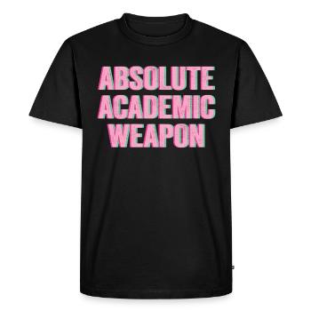 Student Absolute Academic Weapon - Men's Premium Organic T-Shirt - black - Front - Nico (187cm)