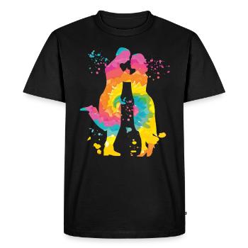 Tango Argentin Danse Milonga Vals - T-shirt Premium bio Homme - noir - Devant - Nico (187cm)