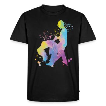 Salsero et Salsera Festival de salsa - T-shirt Premium bio Homme - noir - Devant - Nico (187cm)