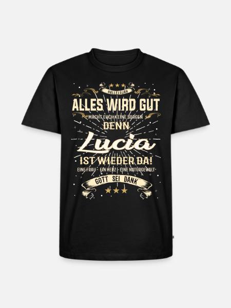 Lotte Design, alles wird gut - Männer Premium Bio T-Shirt - Schwarz