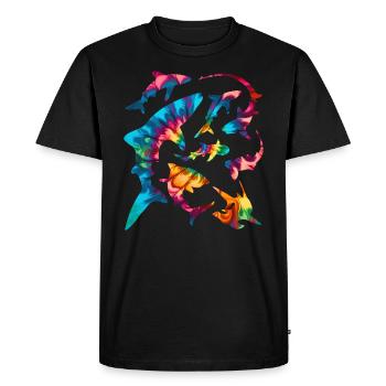 Sauvez les espèces de requins - T-shirt Premium bio Homme - noir - Devant - Nico (187cm)