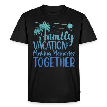 Vacances d’été en famille Créer des souvenirs - T-shirt Premium bio Homme - noir - Devant - Nico (187cm)