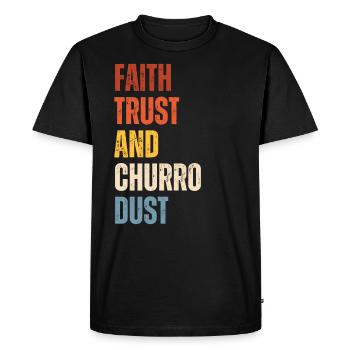 Faith Trust Churros mexicains vintage - T-shirt Premium bio Homme - noir - Devant - Nico (187cm)