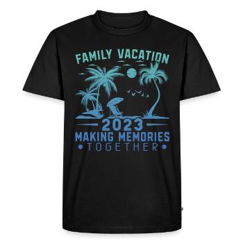 Vacances d’été en famille Créer des souvenirs - T-shirt Premium bio Homme - noir - Devant - Nico (187cm)