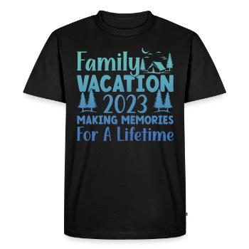 Summer holidays with the family Creating memories - Men's Premium Organic T-Shirt - black - Front - Nico (187cm)