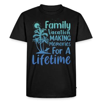 Summer holidays with the family Creating memories - Men's Premium Organic T-Shirt - black - Front - Nico (187cm)