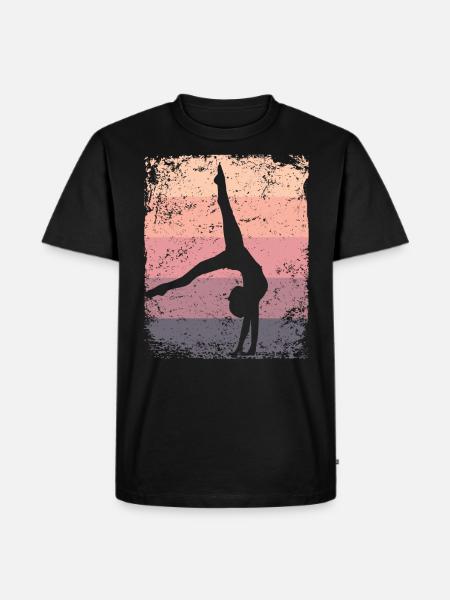 Gymnaste Gymnaste Gymnastique Rythmique Rétro - T-shirt Premium bio Homme - noir