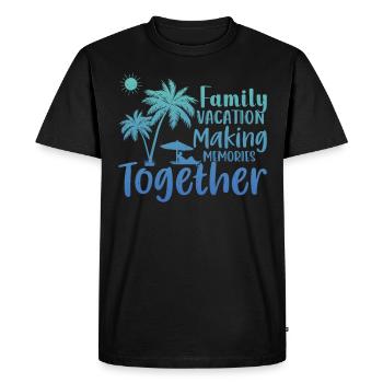 Summer holidays with the family Creating memories - Men's Premium Organic T-Shirt - black - Front - Nico (187cm)
