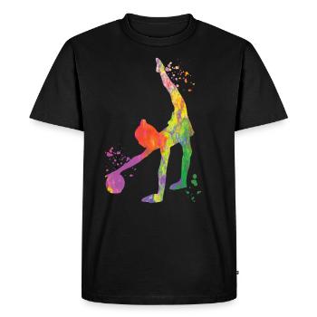 Gymnast with ball rhythmic gymnastics - Men's Premium Organic T-Shirt - black - Front - Nico (187cm)