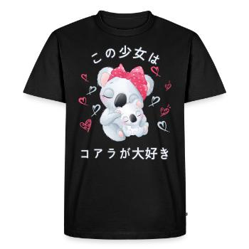 Koala Love Mama Koala Bear - Men's Premium Organic T-Shirt - black - Front - Nico (187cm)
