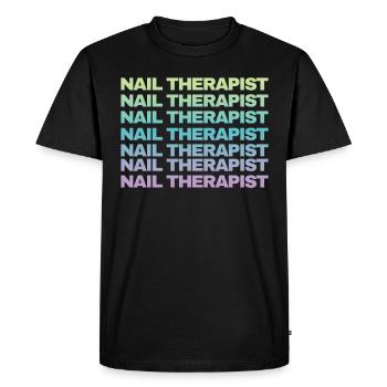 Thérapeute des ongles Drôle Nail Art Nail Tech - T-shirt Premium bio Homme - noir - Devant - Nico (187cm)