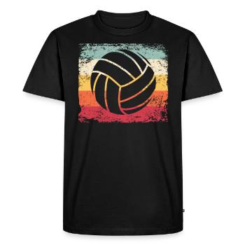 Volleyball Joueur Retro Beach Volleyball - T-shirt Premium bio Homme - noir - Devant - Nico (187cm)