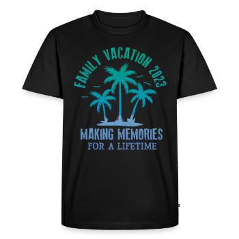 Summer holidays with the family Creating memories - Men's Premium Organic T-Shirt - black - Front - Nico (187cm)