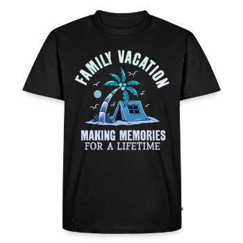 Summer holidays with the family Creating memories - Men's Premium Organic T-Shirt - black - Front - Nico (187cm)