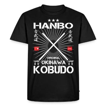 Hanbo Okinawa Kobudo Design - Men's Premium Organic T-Shirt - black - Front - Nico (187cm)