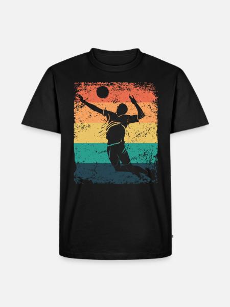 Volleyball Player Retro Beach Volleyball - Men's Premium Organic T-Shirt - black
