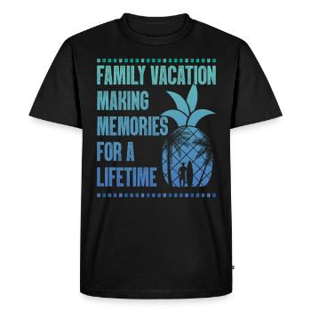 Vacances d’été en famille Créer des souvenirs - T-shirt Premium bio Homme - noir - Devant - Nico (187cm)