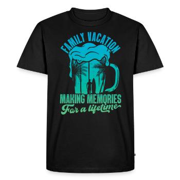 Summer holidays with the family Creating memories - Men's Premium Organic T-Shirt - black - Front - Nico (187cm)