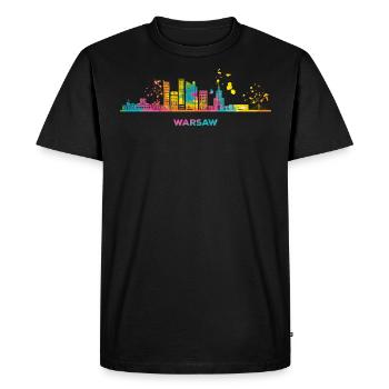 Varsovie Skyline Varsovie - T-shirt Premium bio Homme - noir - Devant - Nico (187cm)