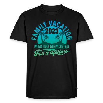 Summer holidays with the family Creating memories - Men's Premium Organic T-Shirt - black - Front - Nico (187cm)