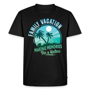 Vacances d’été en famille Créer des souvenirs - T-shirt Premium bio Homme - noir - Devant - Nico (187cm)