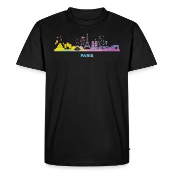 Pariser Skyline Paris - T-shirt Premium bio Homme - noir - Devant - Nico (187cm)
