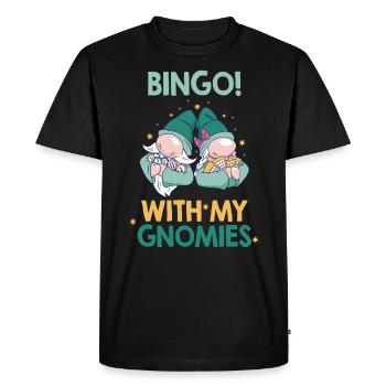 Bingo avec mes gnomies Bingo drôle - T-shirt Premium bio Homme - noir - Devant - Nico (187cm)