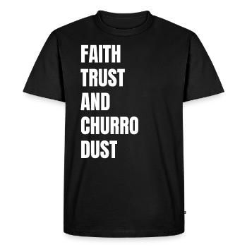 Faith Trust Churros mexicains vintage - T-shirt Premium bio Homme - noir - Devant - Nico (187cm)